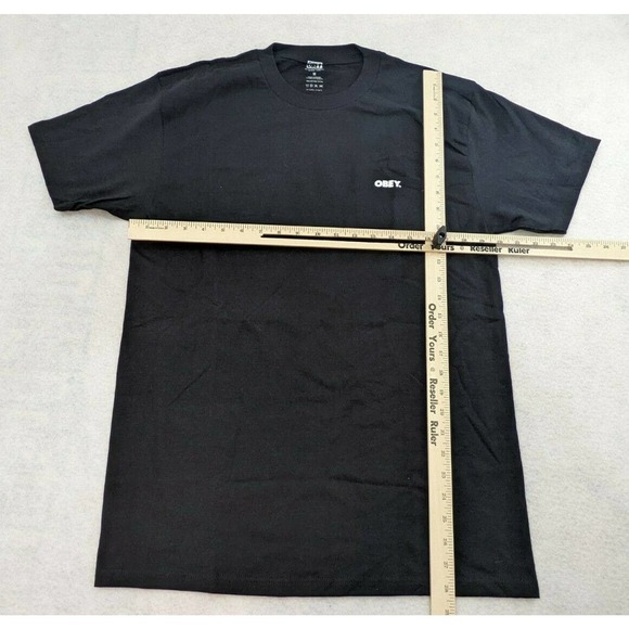 Obey Statue Icon T-shirt Black Medium Short Sleeve Crew Neck 100% Cotton - Picture 5 of 5